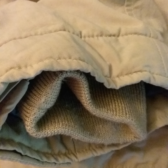 LL Bean Men's Reg. Lrg. Khaki Color Thinsulate Polartec Lined Jacket Coat w/hood - Picture 5 of 15